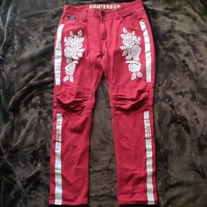 Contender Red Jeans 32×32